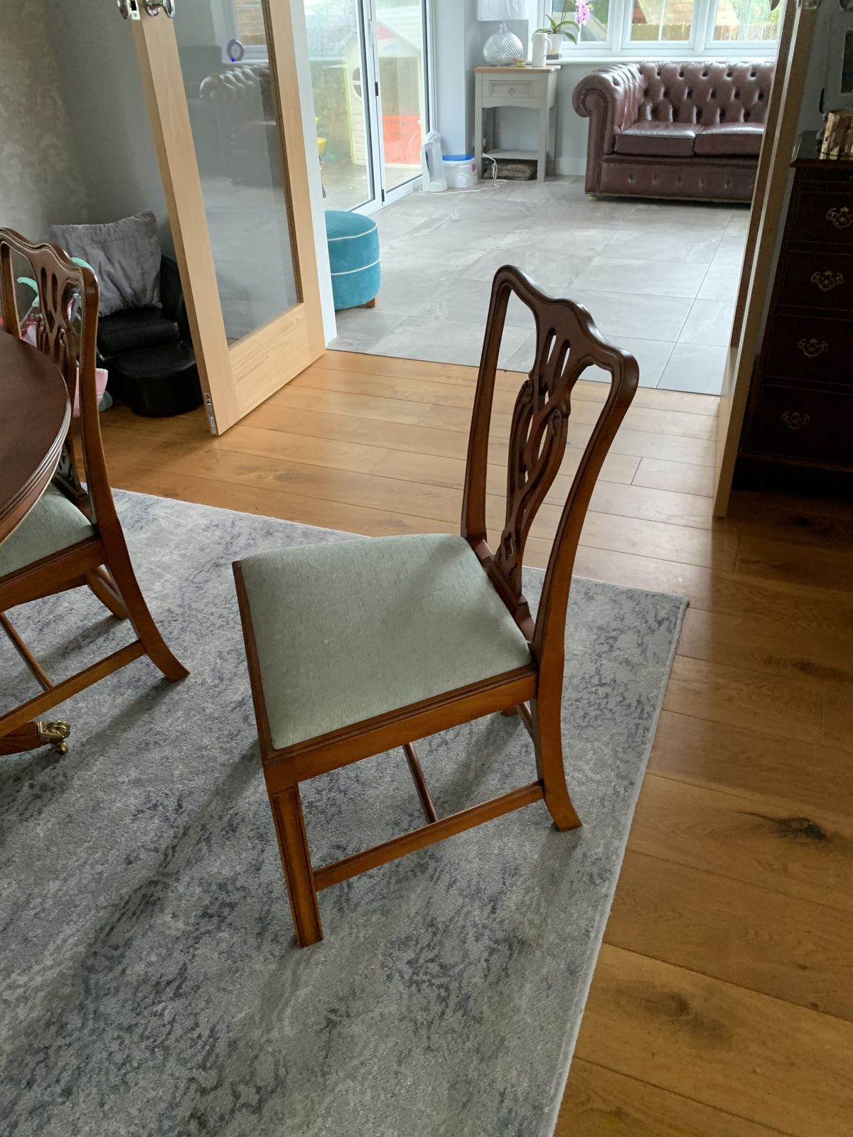 Dining Table And Chairs   Chippendale Style.  Never Used photo vintage