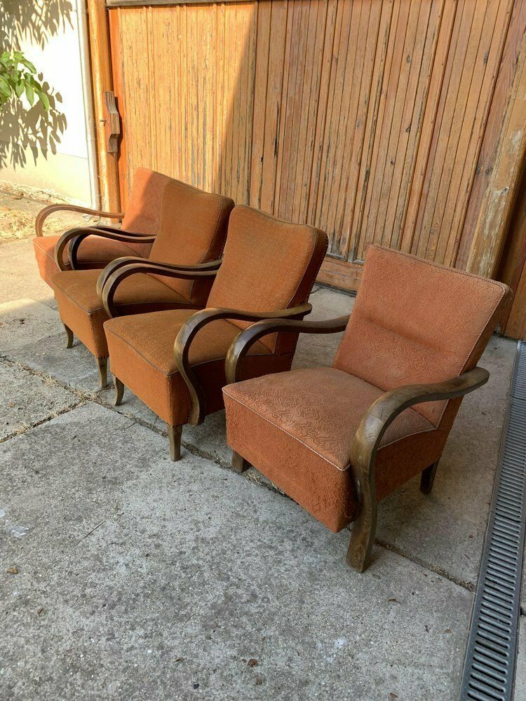 Art Deco Armchairs, 1930s, Set Of 4 photo Furniture