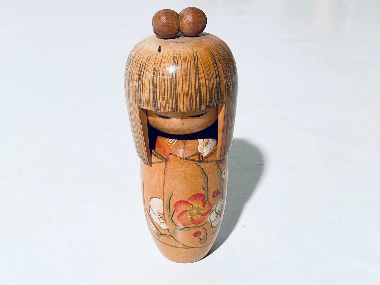 Japanese Kokeshi Doll With Artist Signature Young Girl / Vintage Kojo Tanaka 1950s
