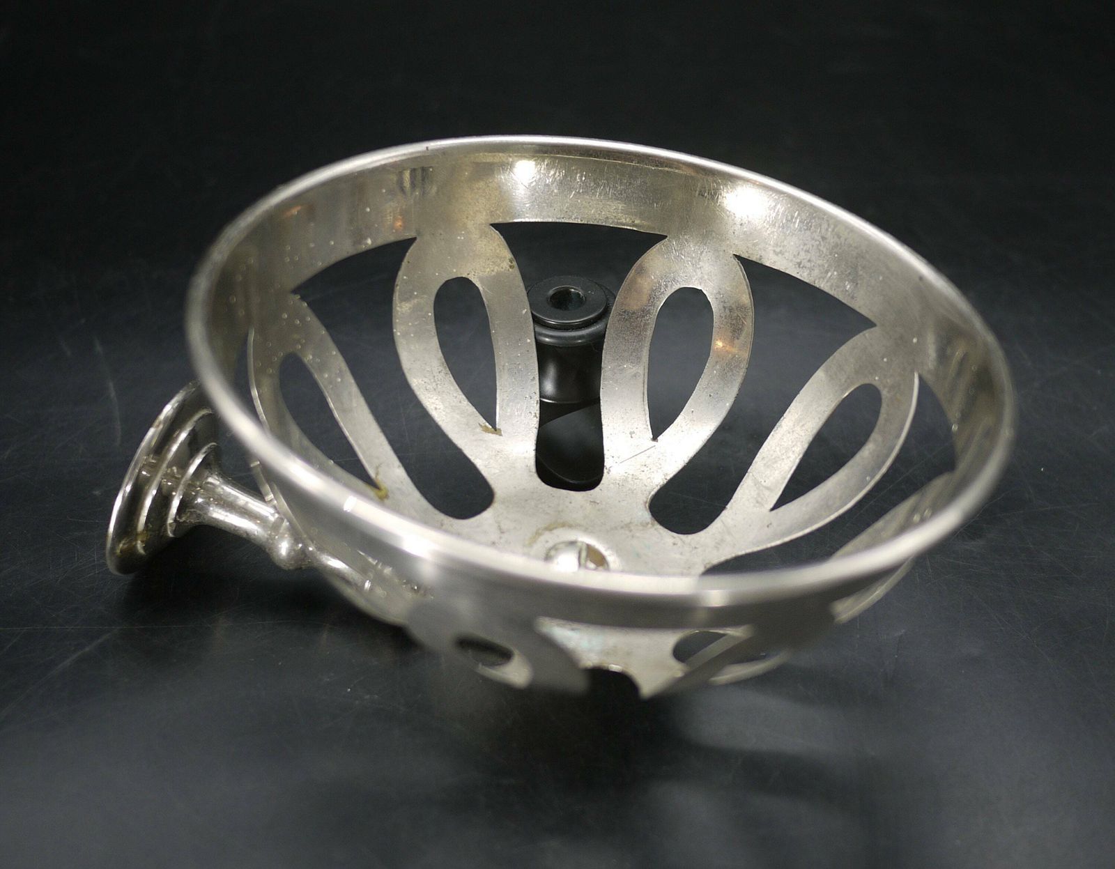 Antique Soap Dish, French Nickel Brass Soap Basket And Sponge Holder, 1920s photo Home Decor