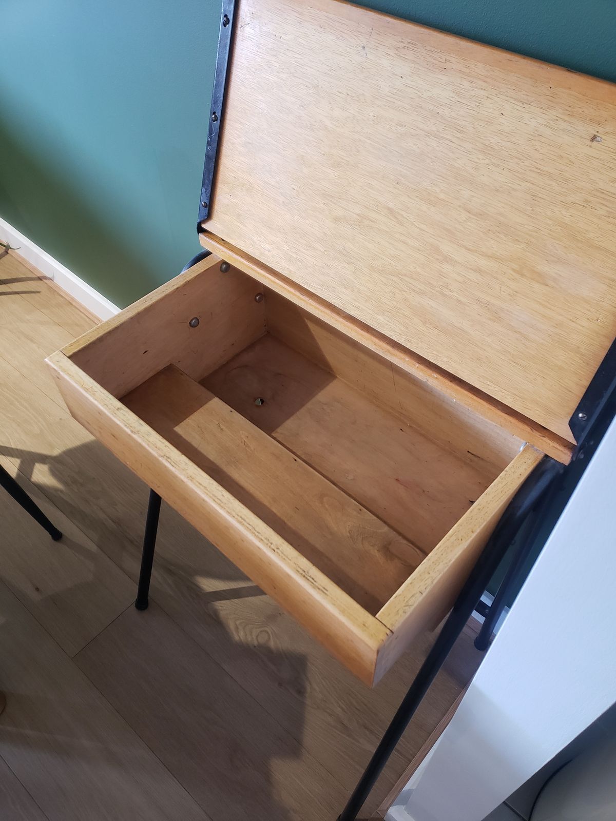 Vintage School Desk From The 50ies photo for sale