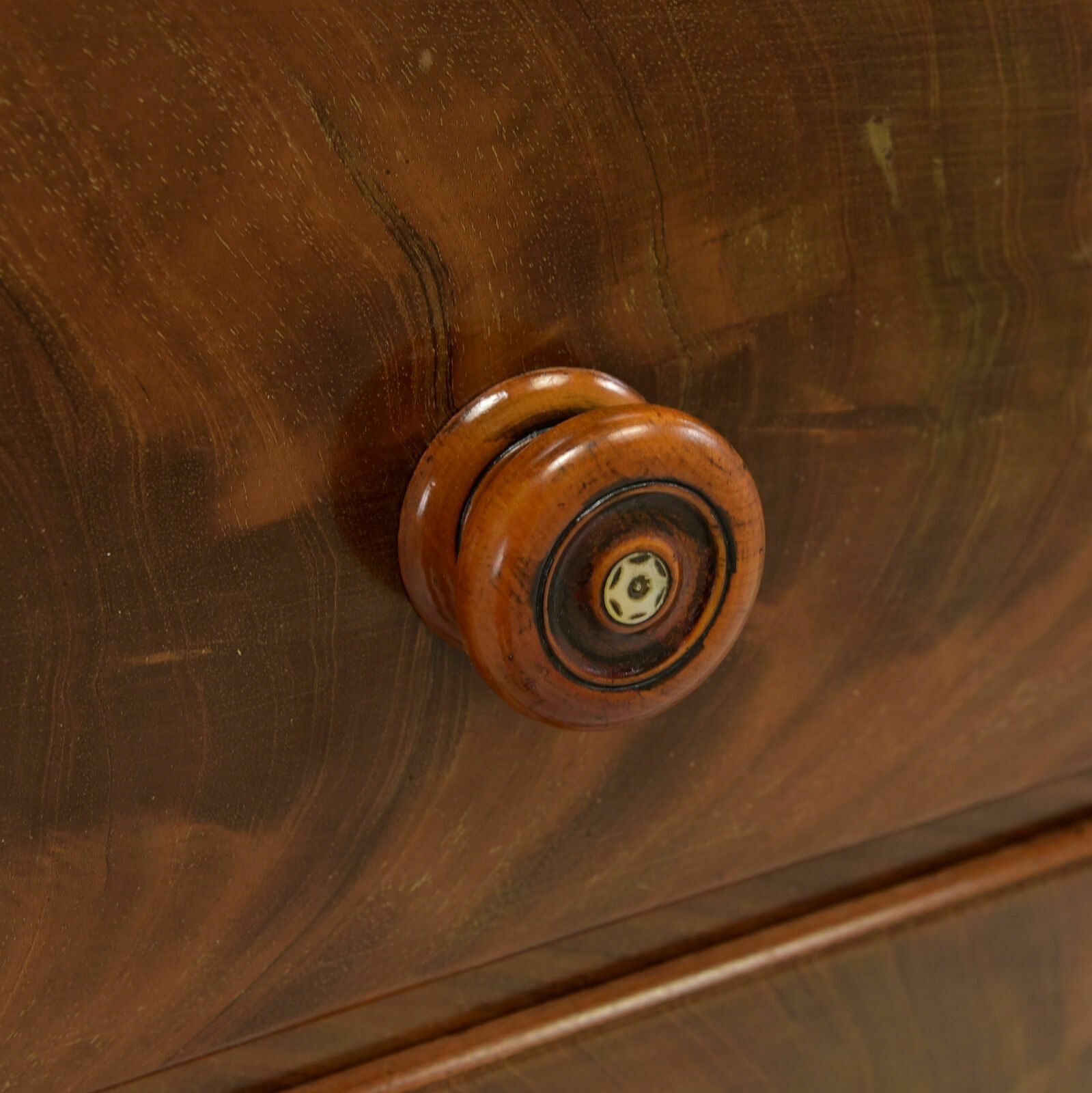 Antique! Drawer Chest Restored Mahogany Around 1860 Vertiko High Chest Of Drawers photo vintage
