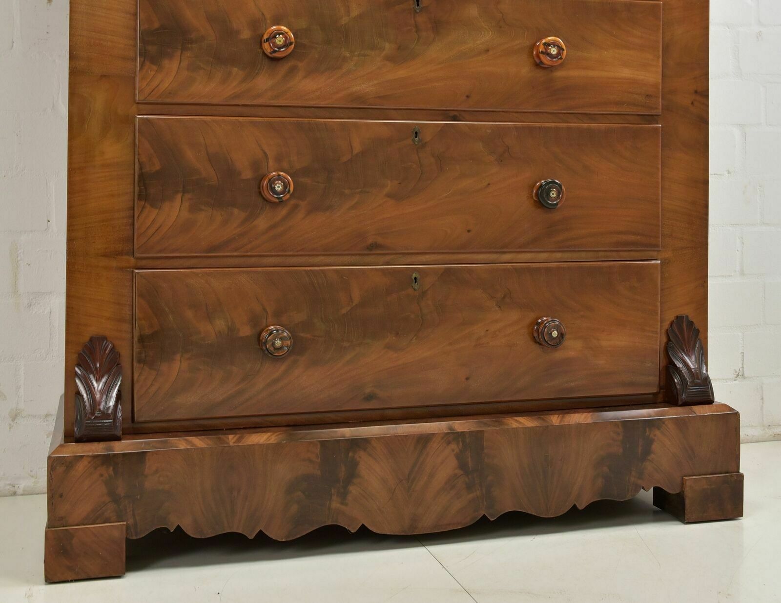 photo for sale Antique! Drawer Chest Restored Mahogany Around 1860 Vertiko High Chest Of Drawers