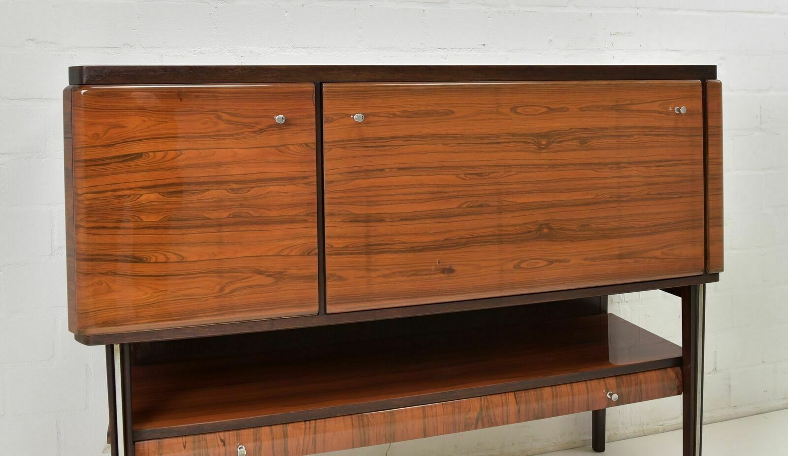photo furniture Bar Cabinet Highboard Sideboard Rosewood Retro Vintage Illuminated Around 1970