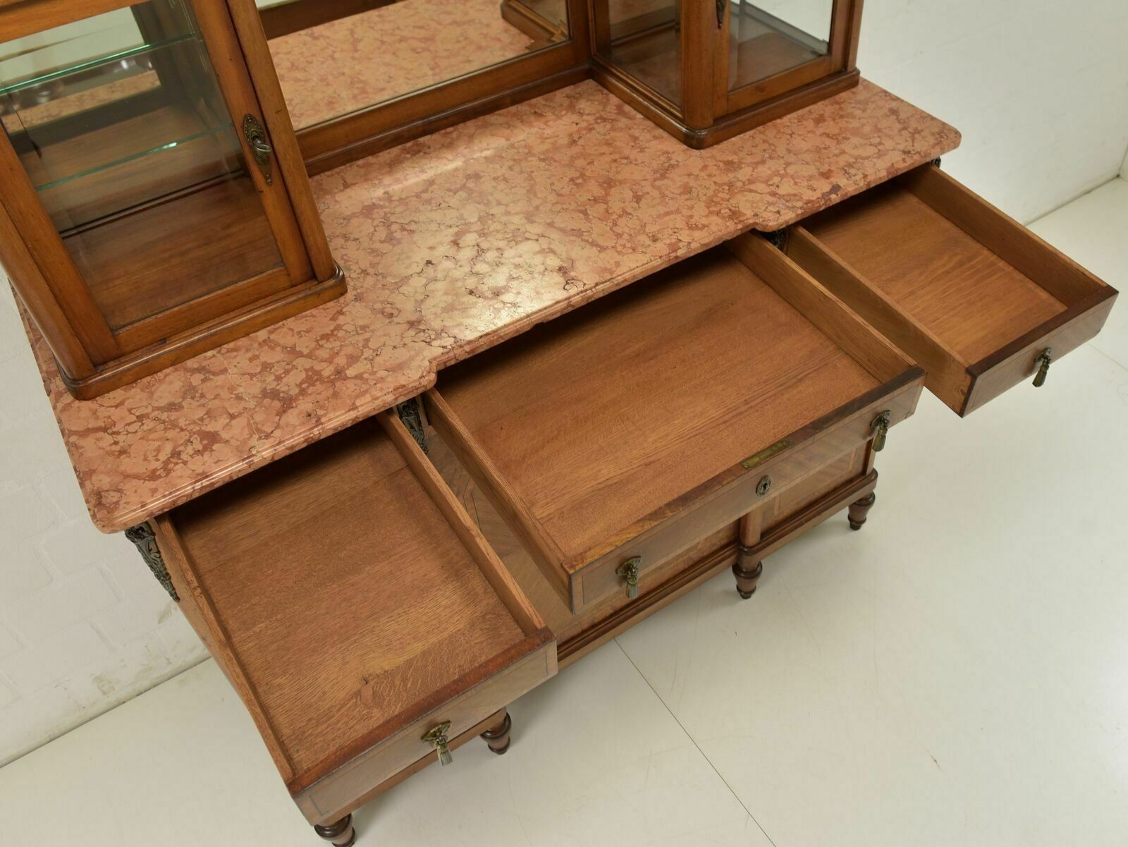 Antique! Display Cabinet K Restored Art Deco Around 1925 Mahogany Sideboard Buffet photo vintage