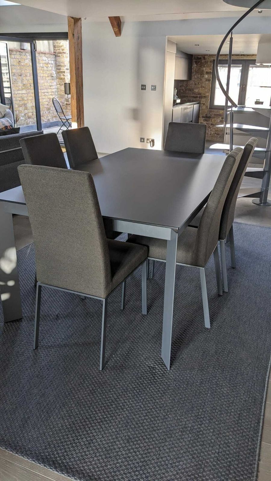 Calligaris Delta Extensible Dining Table (100x180 To 240cm) And 6 Dining Chairs photo for sale