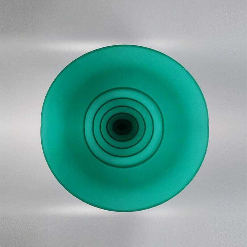 1960s Astonishing Green Vase In Murano Glass By Michielotto photo Home Decor