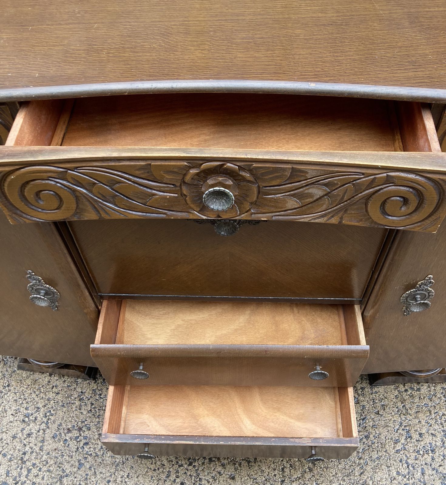 Mid Century English Scully Furniture Oak Sideboard photo 240.0
