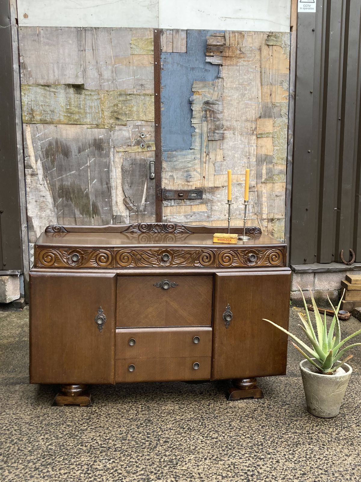 photo for sale Mid Century English Scully Furniture Oak Sideboard