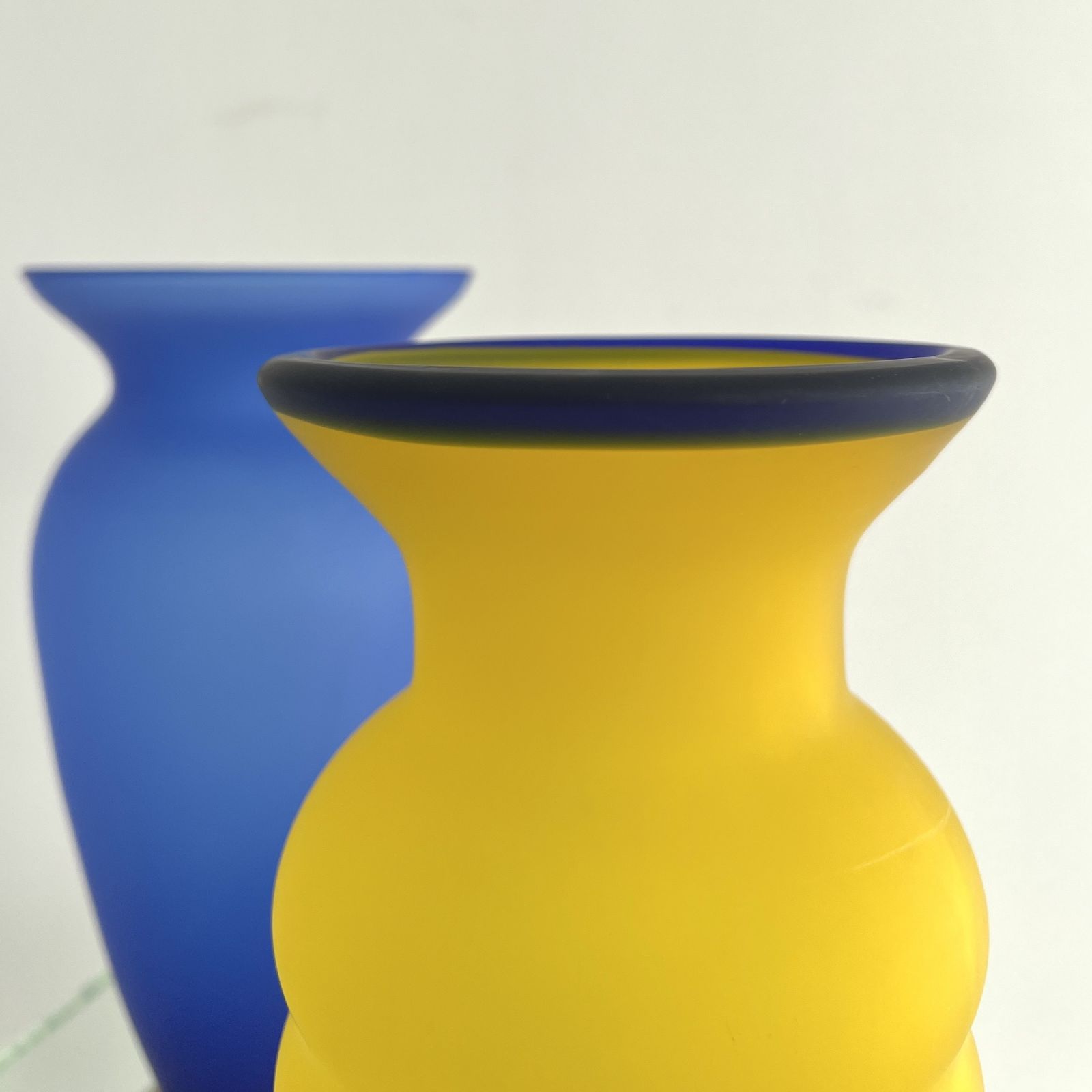 A Pair Of 1980s Large Memphis Murano Vases By Michielotto photo furniture