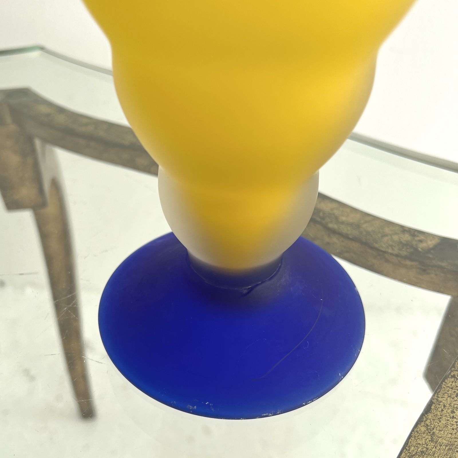A Pair Of 1980s Large Memphis Murano Vases By Michielotto photo for sale