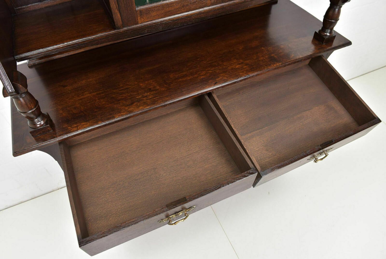 Antique! Buffet Cabinet Restored Art Nouveau Art Nouveau Around 1920, Solid Oak photo vintage