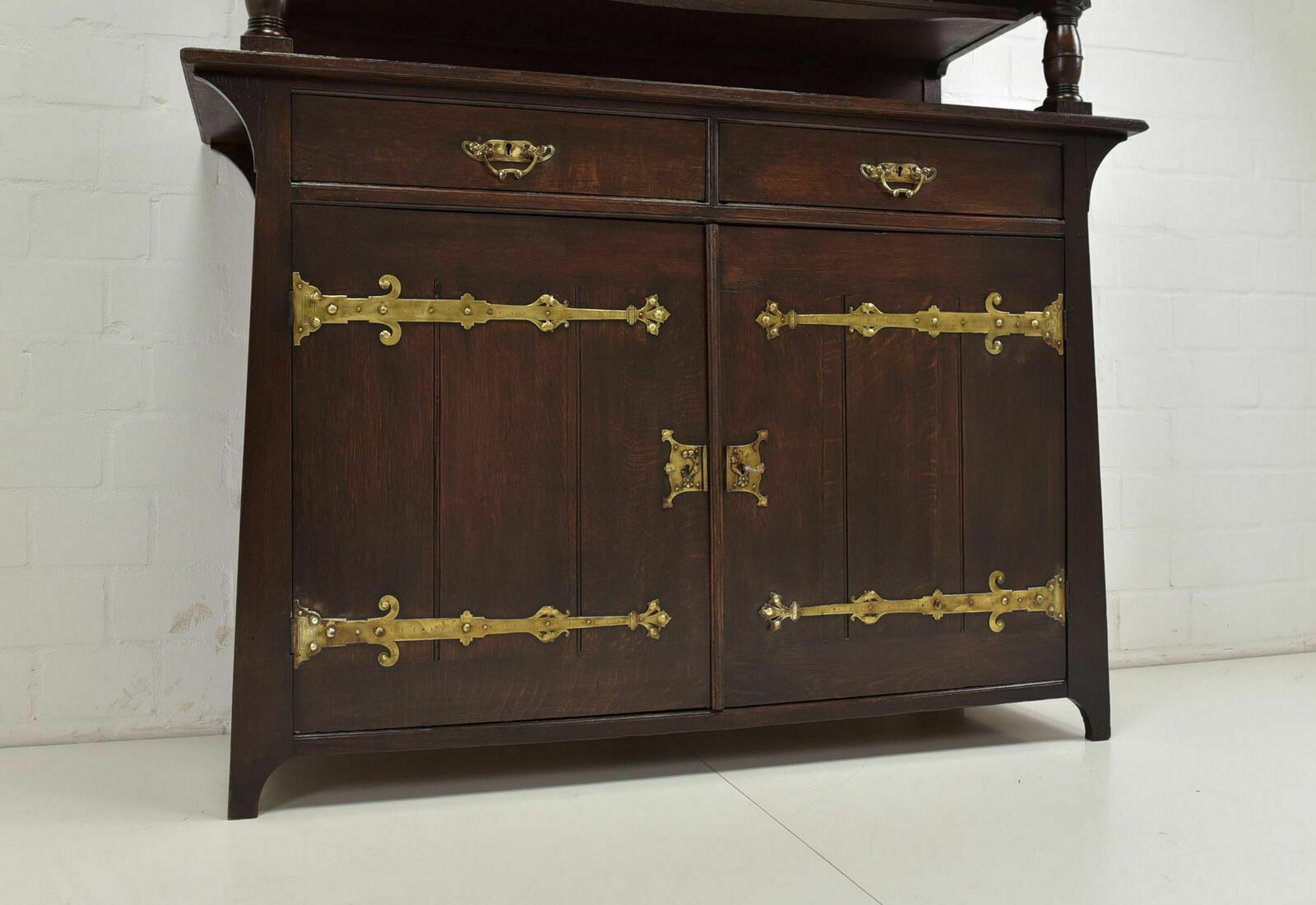 photo for sale Antique! Buffet Cabinet Restored Art Nouveau Art Nouveau Around 1920, Solid Oak