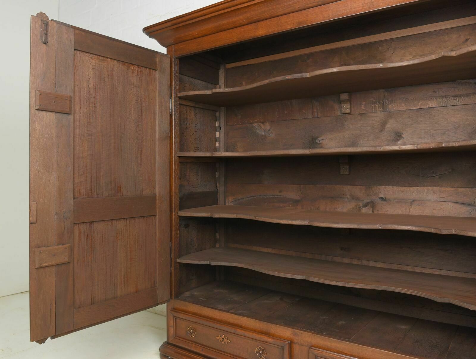 Antique! Oak Cabinet Restored Biedermeier Around 1820 Hall Cabinet Vertiko photo Furniture