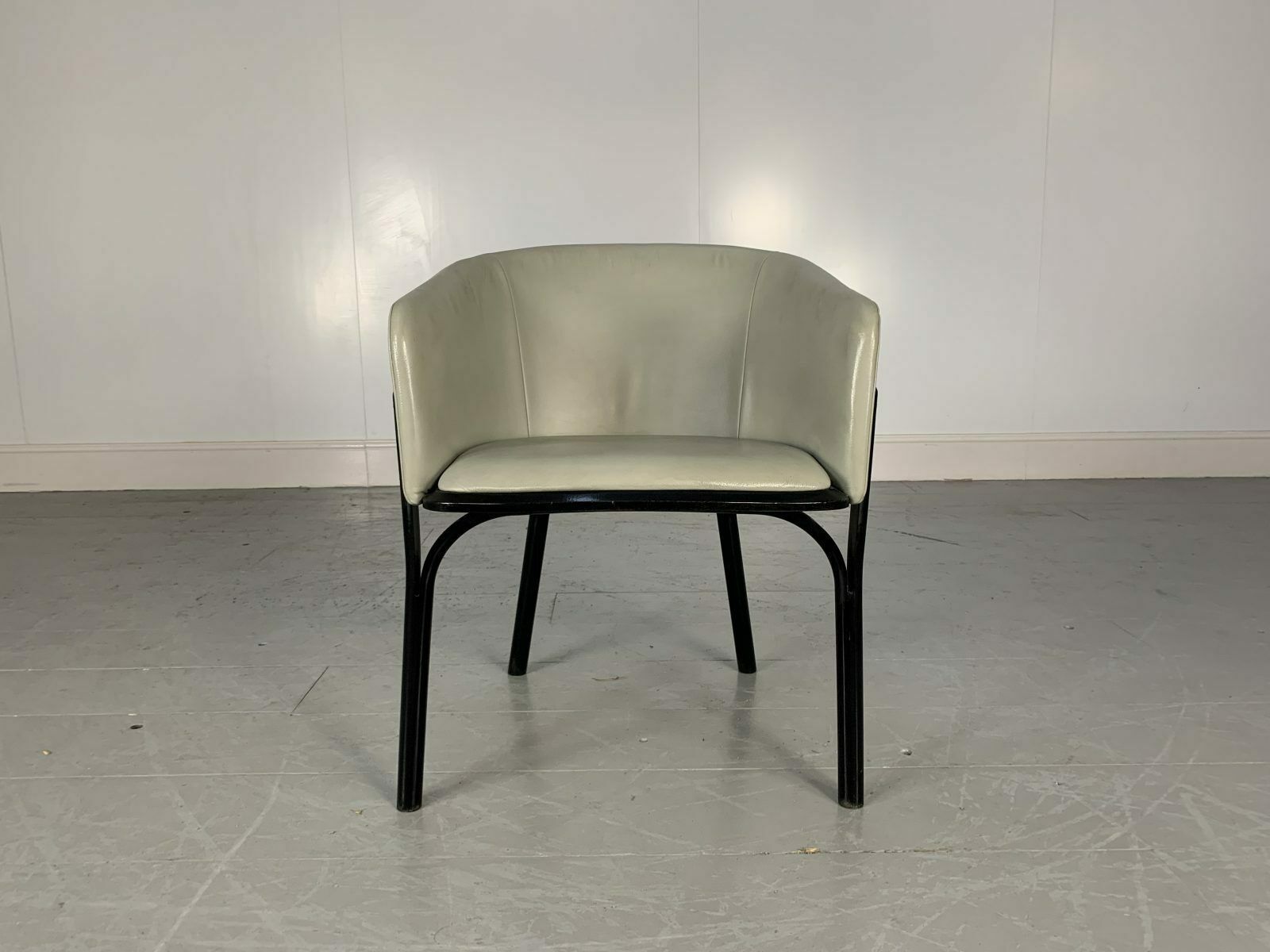 Superb Suite Of 4 Ton “Split” Armchairs In Leather & Dark Wenge photo Furniture