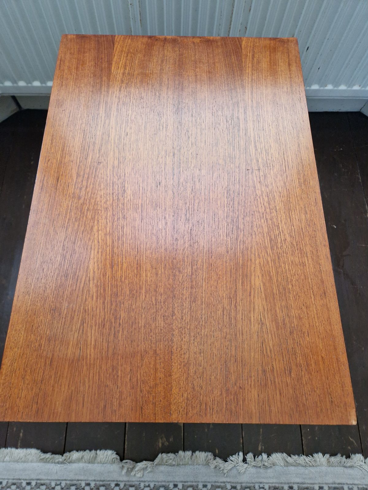 Mid Century Set Of X3 Side Tables, 1 Rectangle & 2 Round Shapes photo vinterior