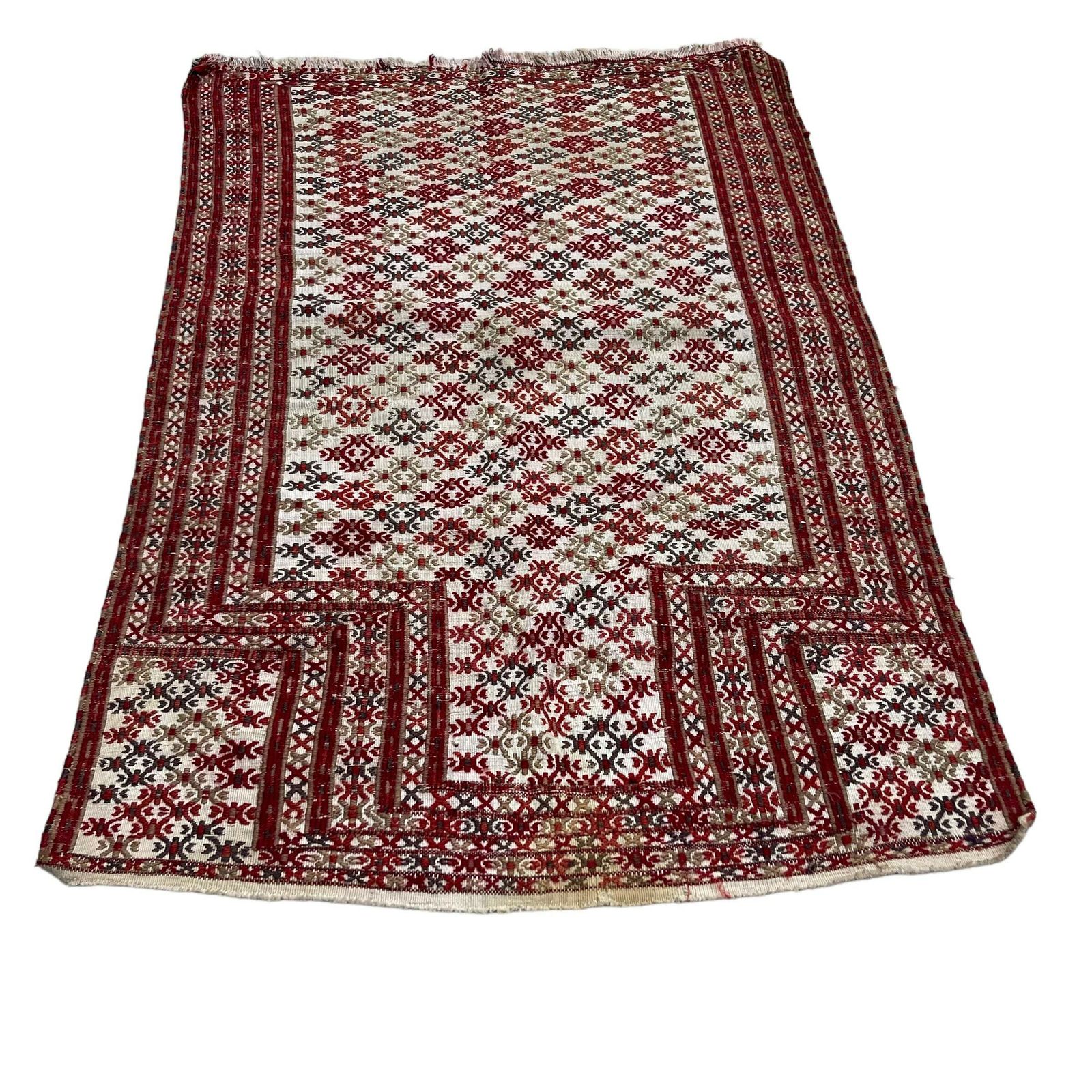 Traditioneel Turks Mini Kilimkleed, Vintage Anatolisch Turks Kilimkleed, 105 X 70 Cm photo vinterior
