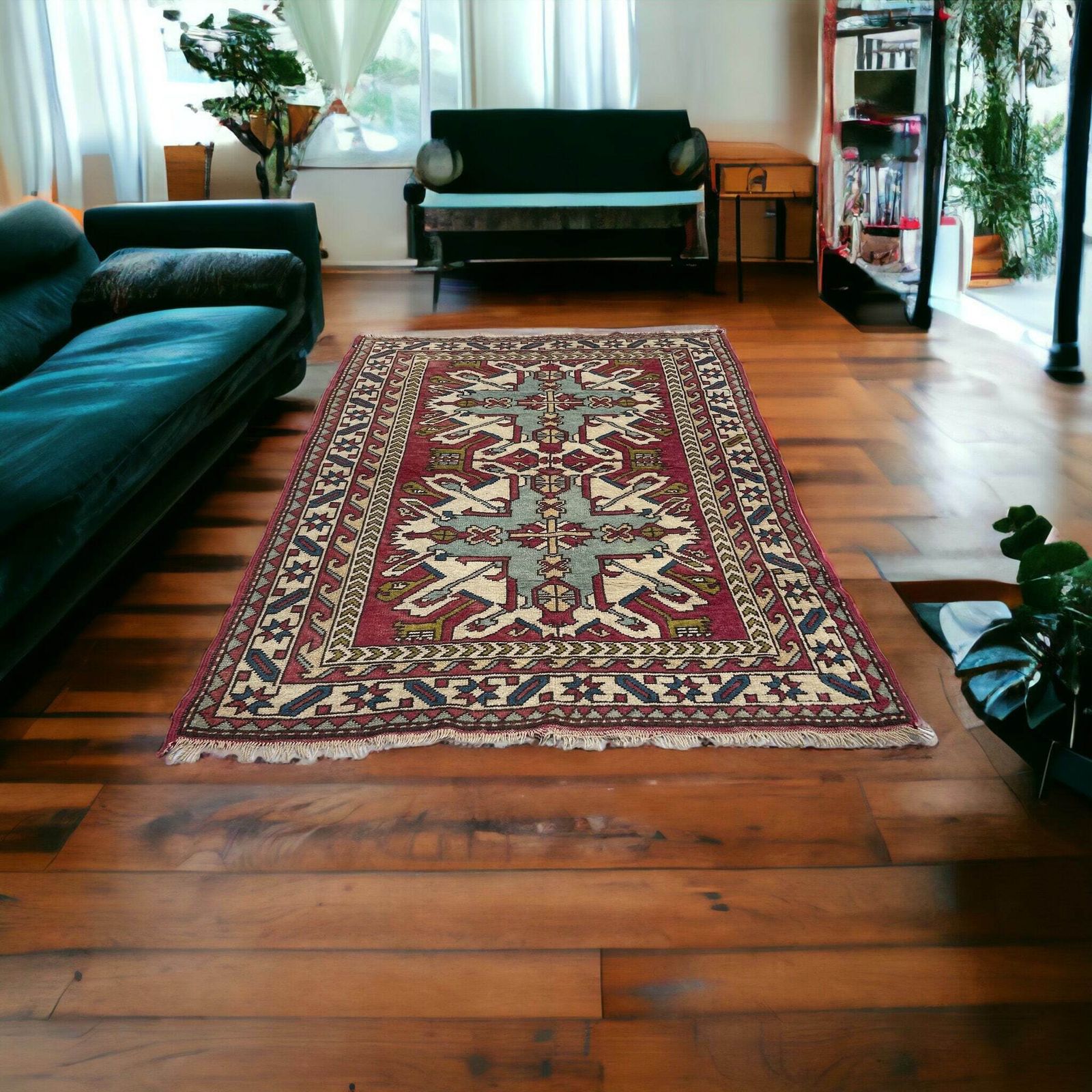 Antique Turkish Kars Kazak Rug, 180x 126 Cm photo furniture