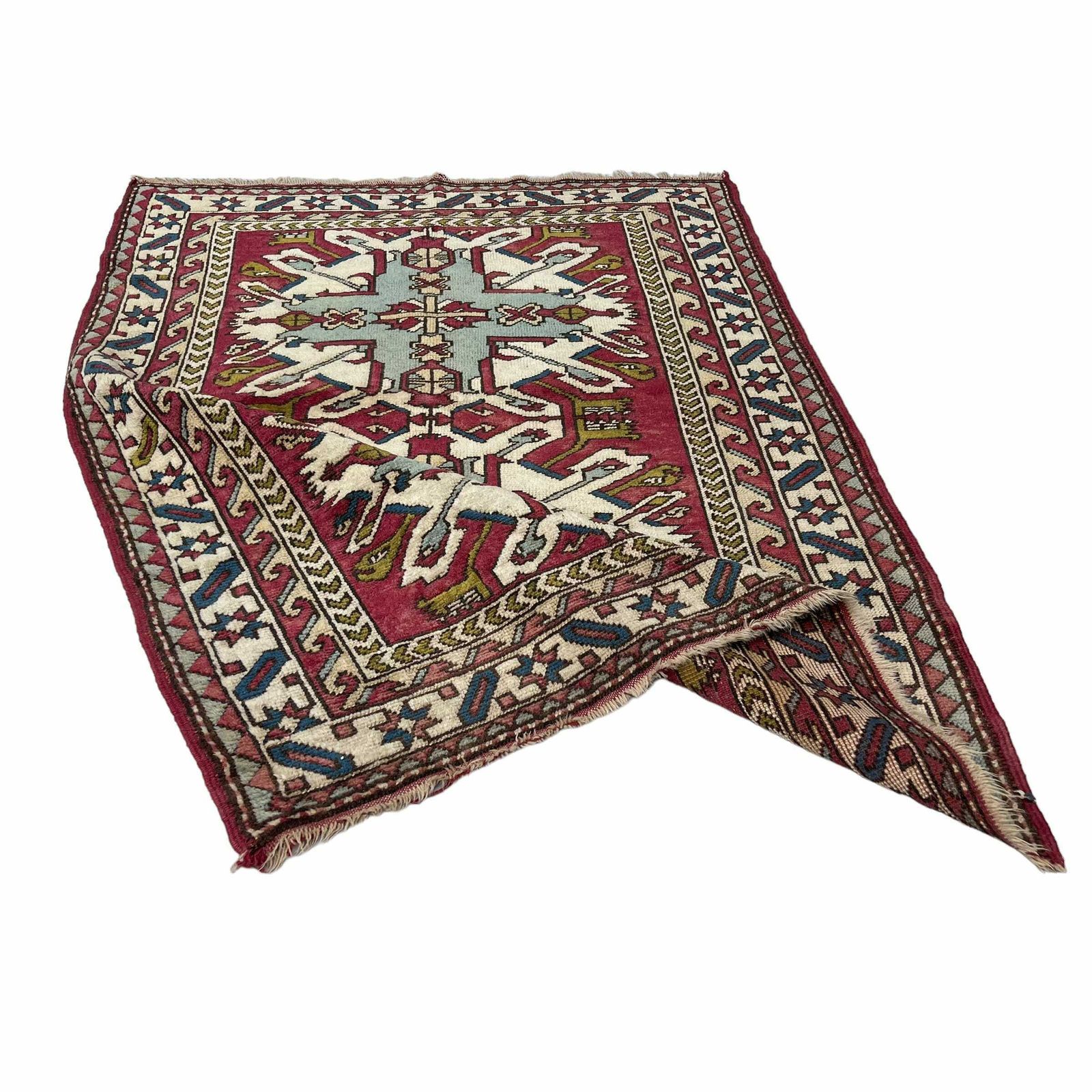 Antique Turkish Kars Kazak Rug, 180x 126 Cm photo vintage