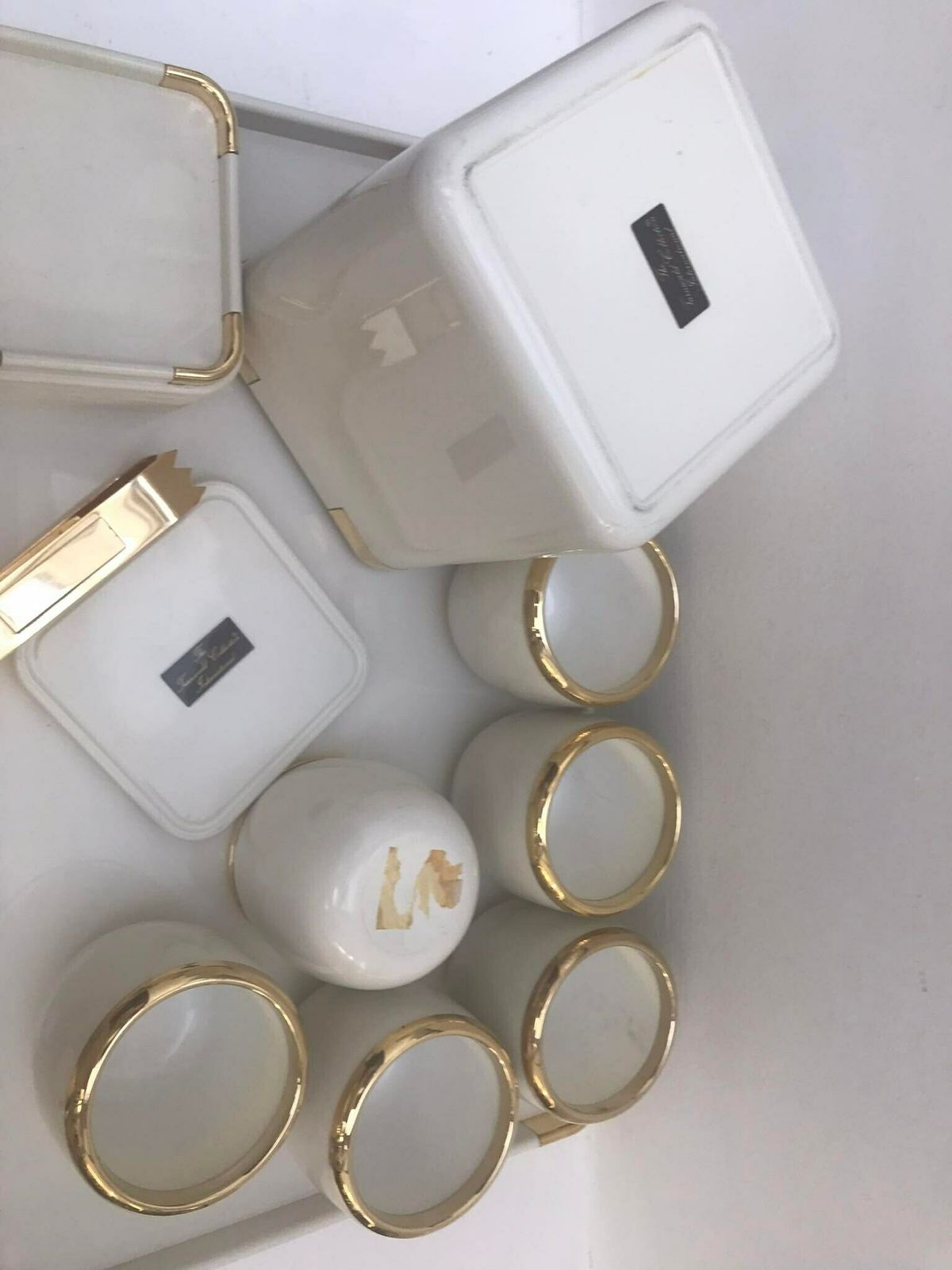 photo furniture Hans Turnwald Collection 1970s Hollywood Regency Ice Bucket And 6 Coasters Bucket, Gold Wine Cooler Made In Germany, Bar Accessories