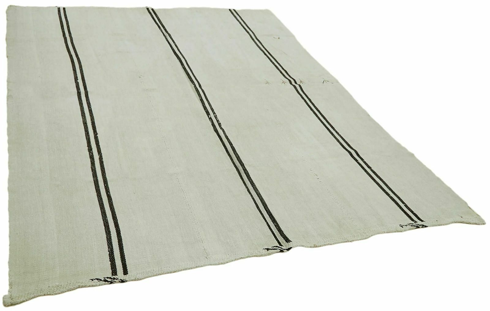 Handmade Contemporary White Hemp Kilim Rug 210 Cm X 265 Cm photo furniture