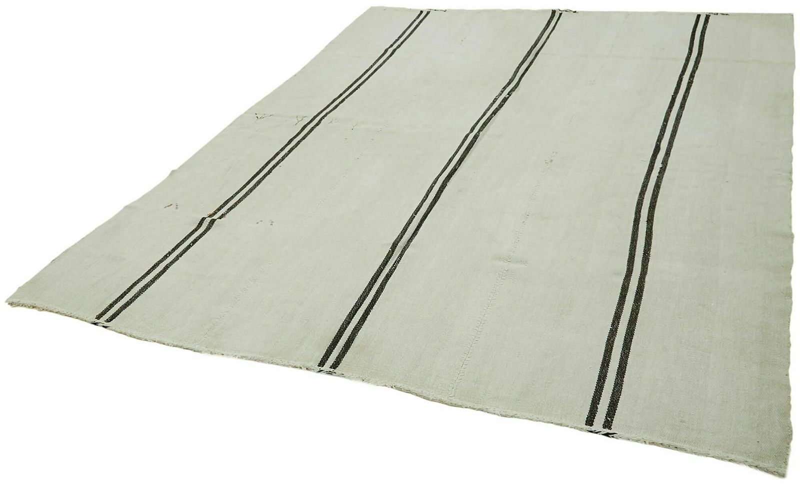 Handmade Contemporary White Hemp Kilim Rug 210 Cm X 265 Cm photo for sale