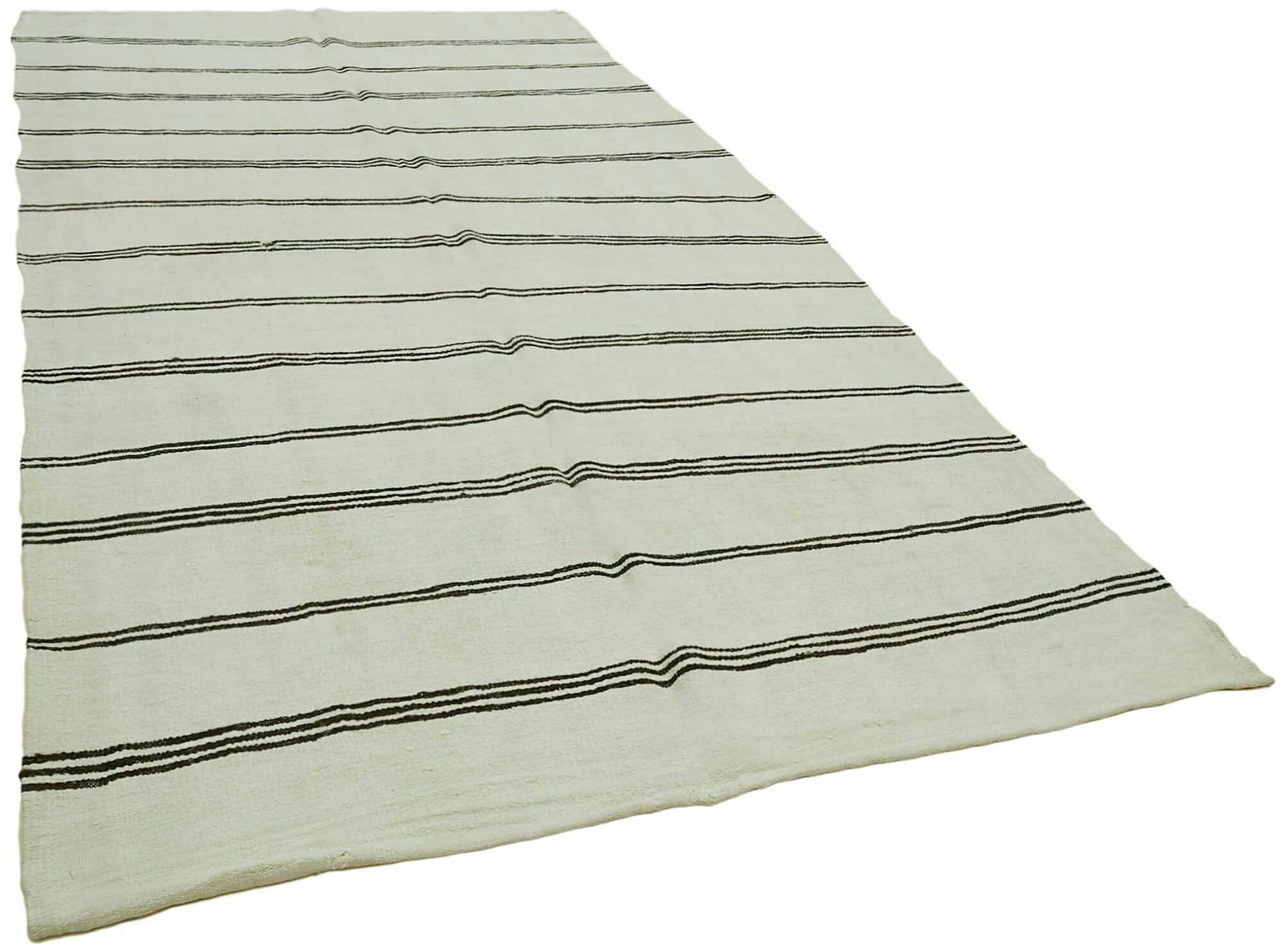 Handmade Contemporary White Hemp Kilim Rug  350 Cm X 177 Cm photo furniture
