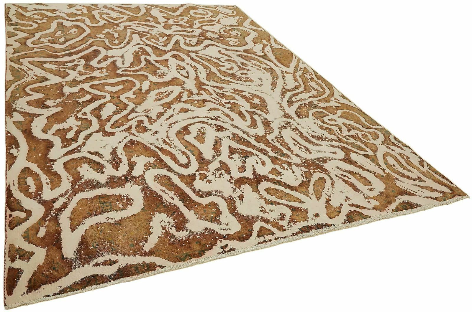 Handmade Decorative Beige Overdyed Large Area Rug 259 Cm X 350 Cm photo Textiles