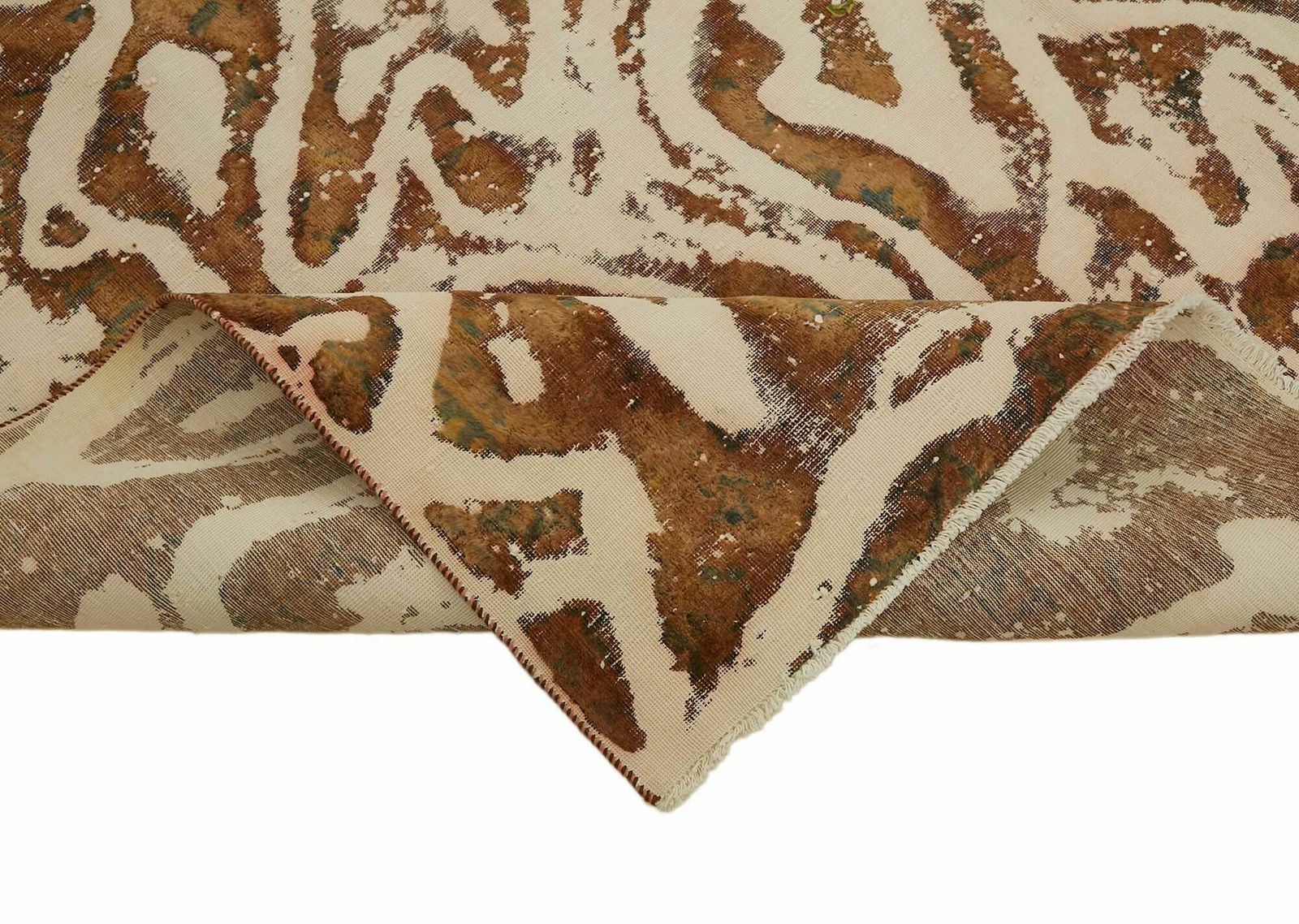 2100.0 Handmade Decorative Beige Overdyed Large Area Rug 259 Cm X 350 Cm photo