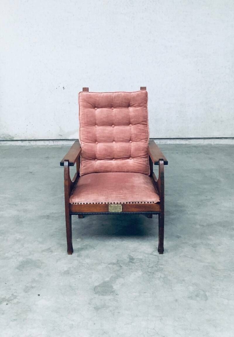 Art Deco Dutch Modernism Verstelbare "Grand" Fauteuil, Nederland, Jaren 1920 photo vintage