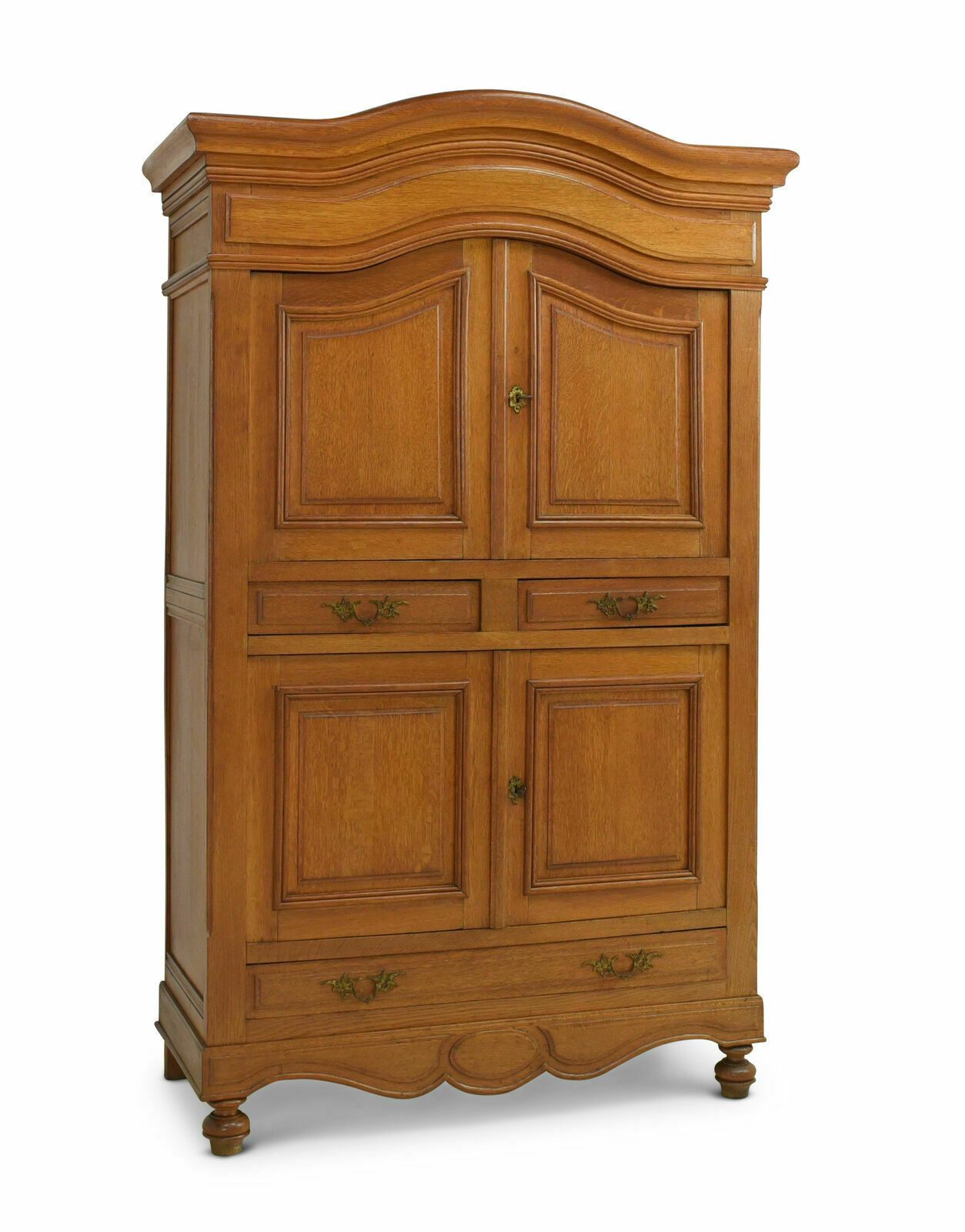 Antique! Vertiko Restored Around 1880 Solid Oak High Chest Of Drawers Oak Cabinet