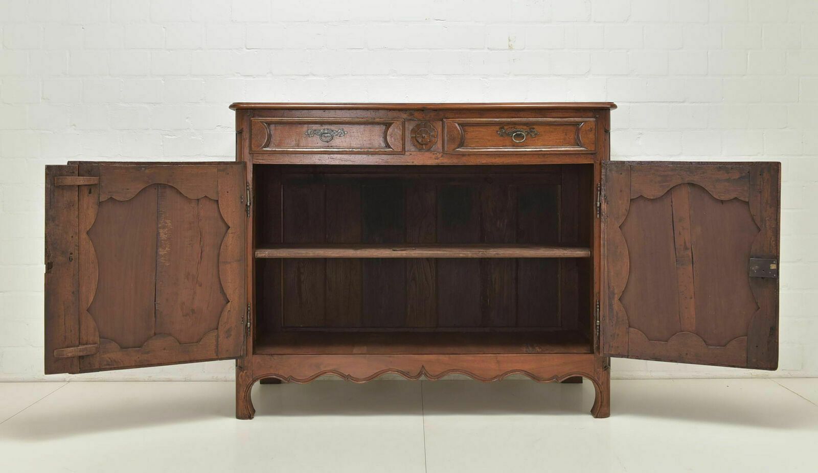 Antique! Sideboard Restored Rococo Louis XV Around 1760 Cherry Wood Sideboard Chest Of Drawers photo for sale