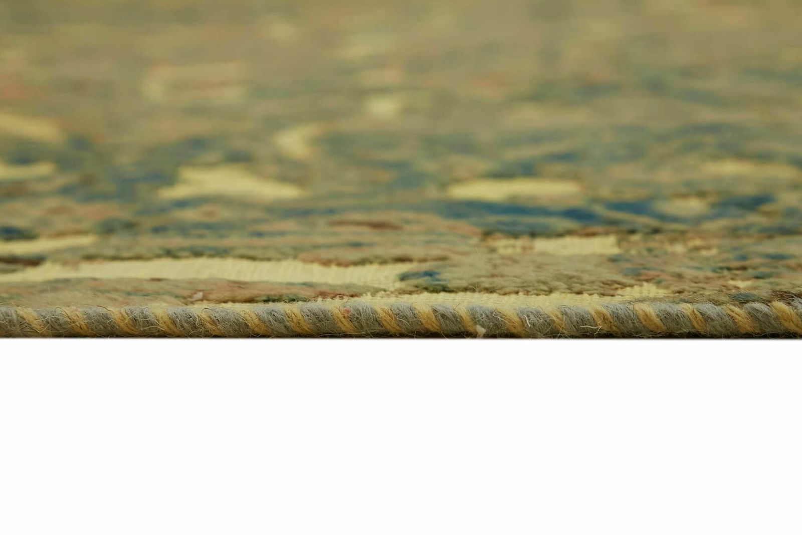 Handmade Yellow Overdyed Large Area Rug 370 Cm X 276 Cm photo vintage