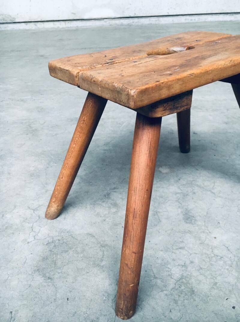 photo buy Craftsman Handmade Folk Art Milk Stool, Late 1800's
