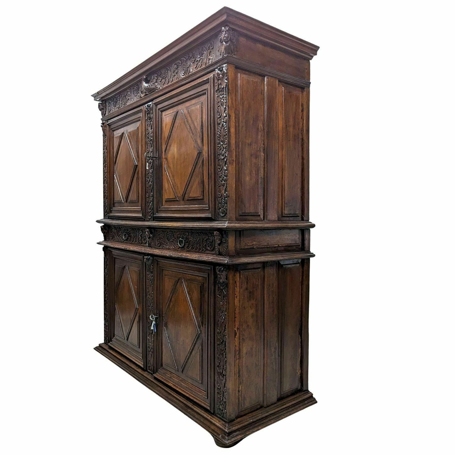 Four 17th Century Walnut Doors Decorated With Putti photo for sale