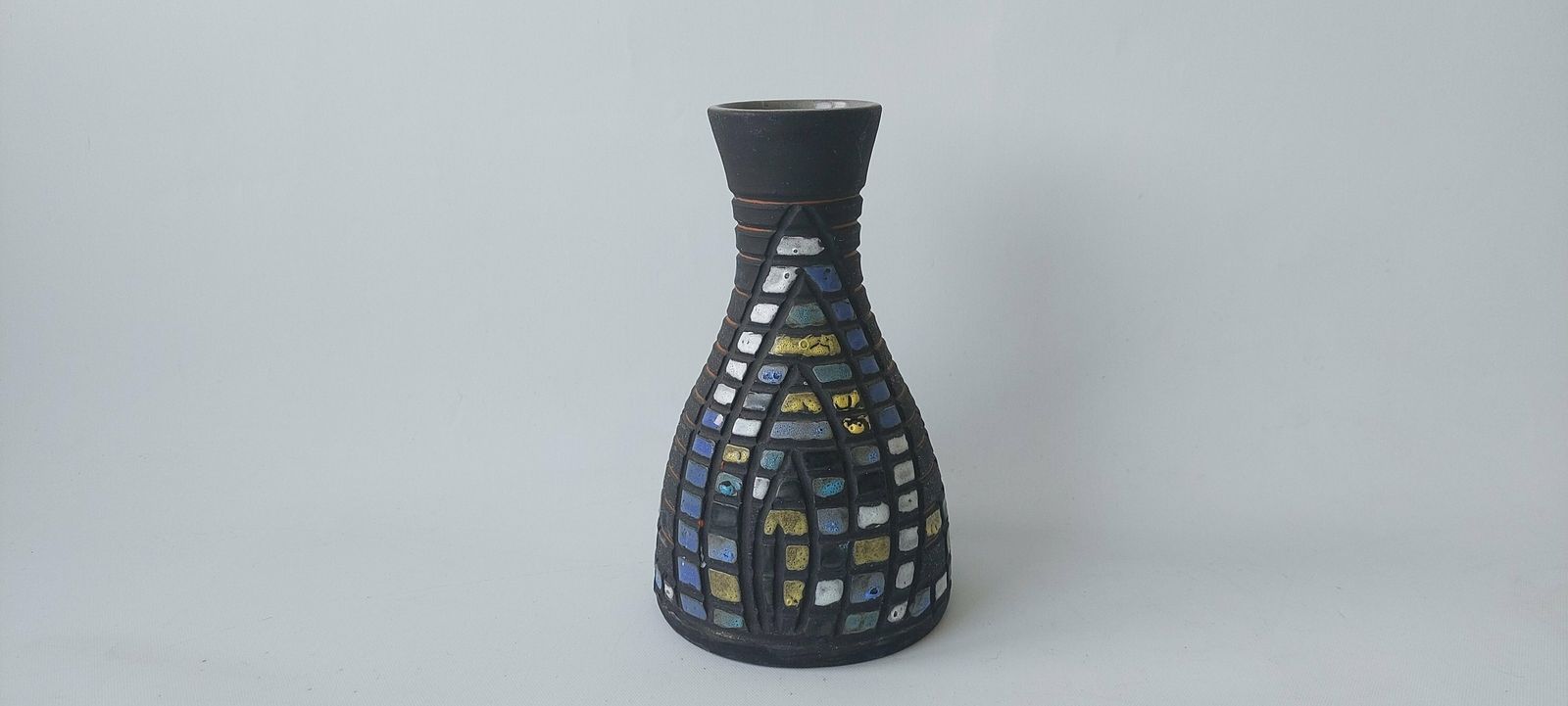 Rare Dutch D.O.K. Vase In The Style Of Capron With A Gothic Decor
