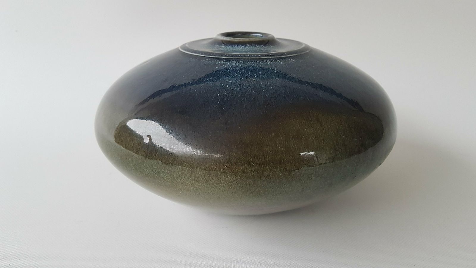 Ernst Stauber Ufo Shaped Vase With A Crystal Salt Glaze photo Home Decor
