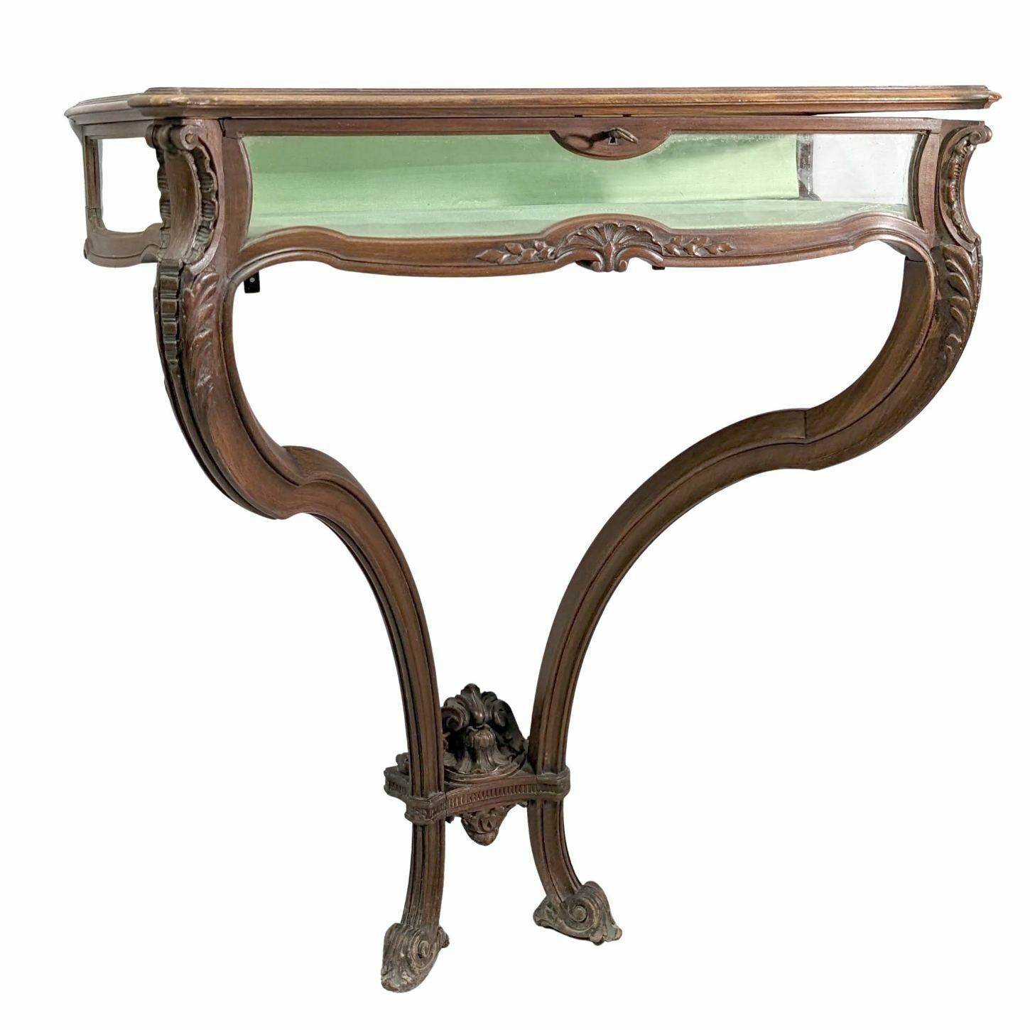 Louis XV Style Console Made Of Walnut Display Forming A 1900 Period Window photo for sale