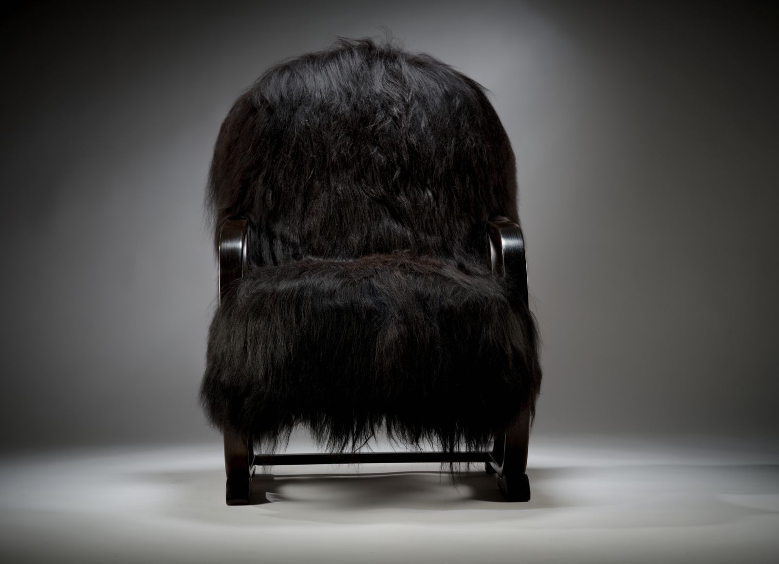 The Unique One Off Vintage Bentwood Hoop Arm Icelandic Sheepskin ‘Chewie’ Armchair. photo Furniture