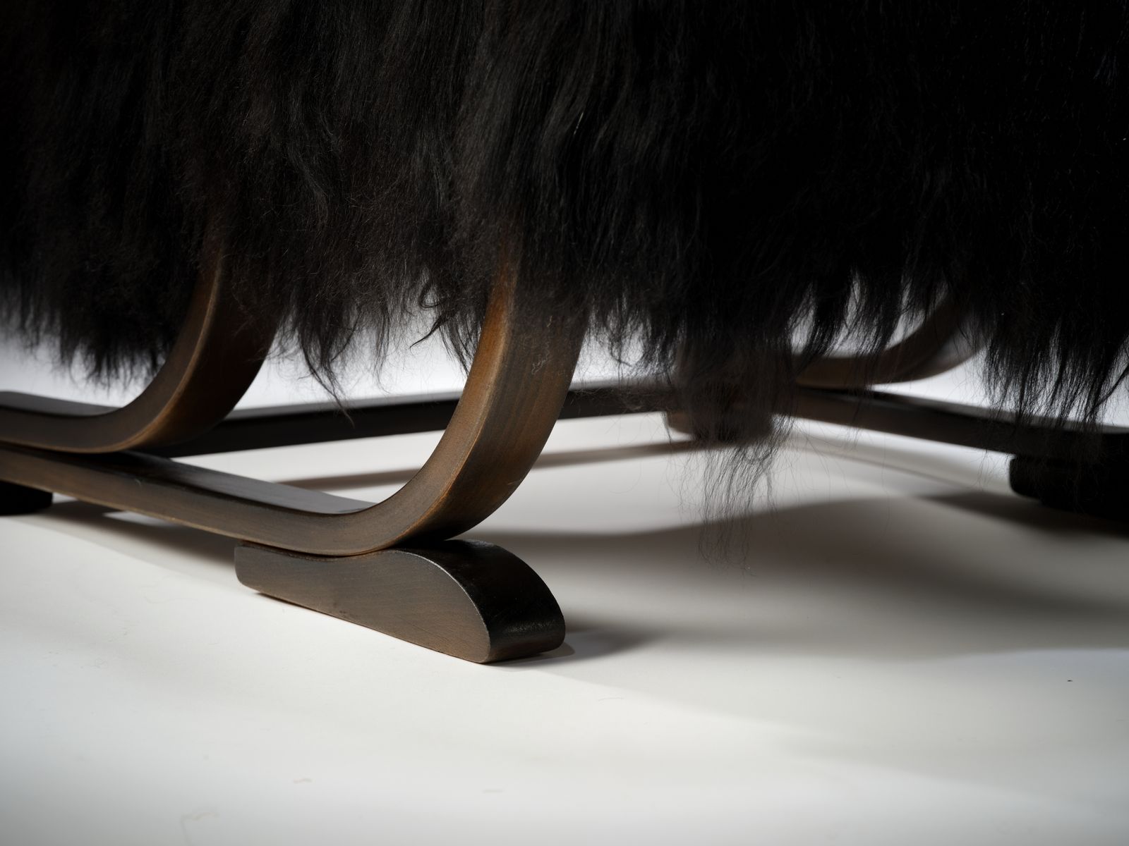 The Unique One Off Vintage Bentwood Hoop Arm Icelandic Sheepskin ‘Chewie’ Armchair. photo vinterior