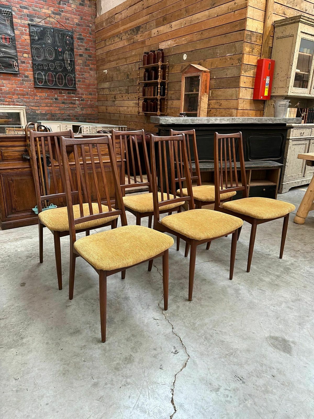 Lot Of 6 Chairs 60s, 1960s, Vintage photo buy