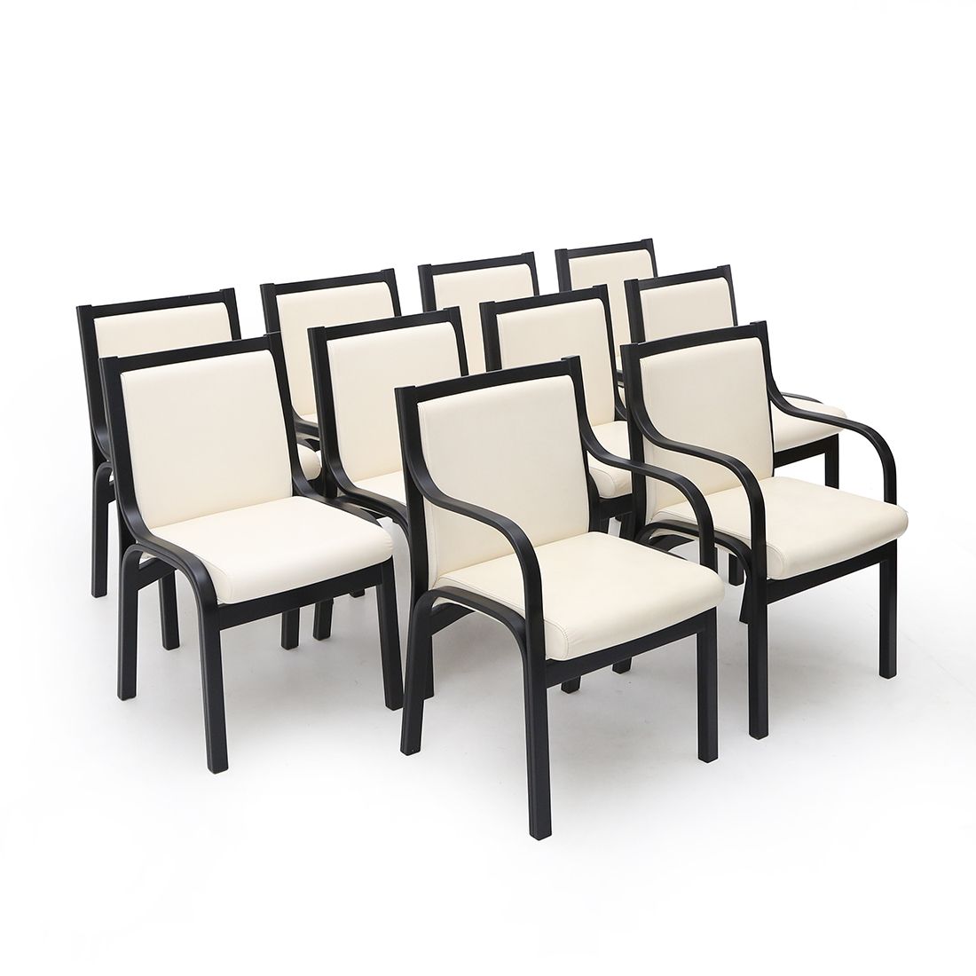 10 “Cavour” Chairs By Vittorio Gregotti, Lodovico Meneghetti And Giotto Stoppino For Poltrona Frau, 1970s