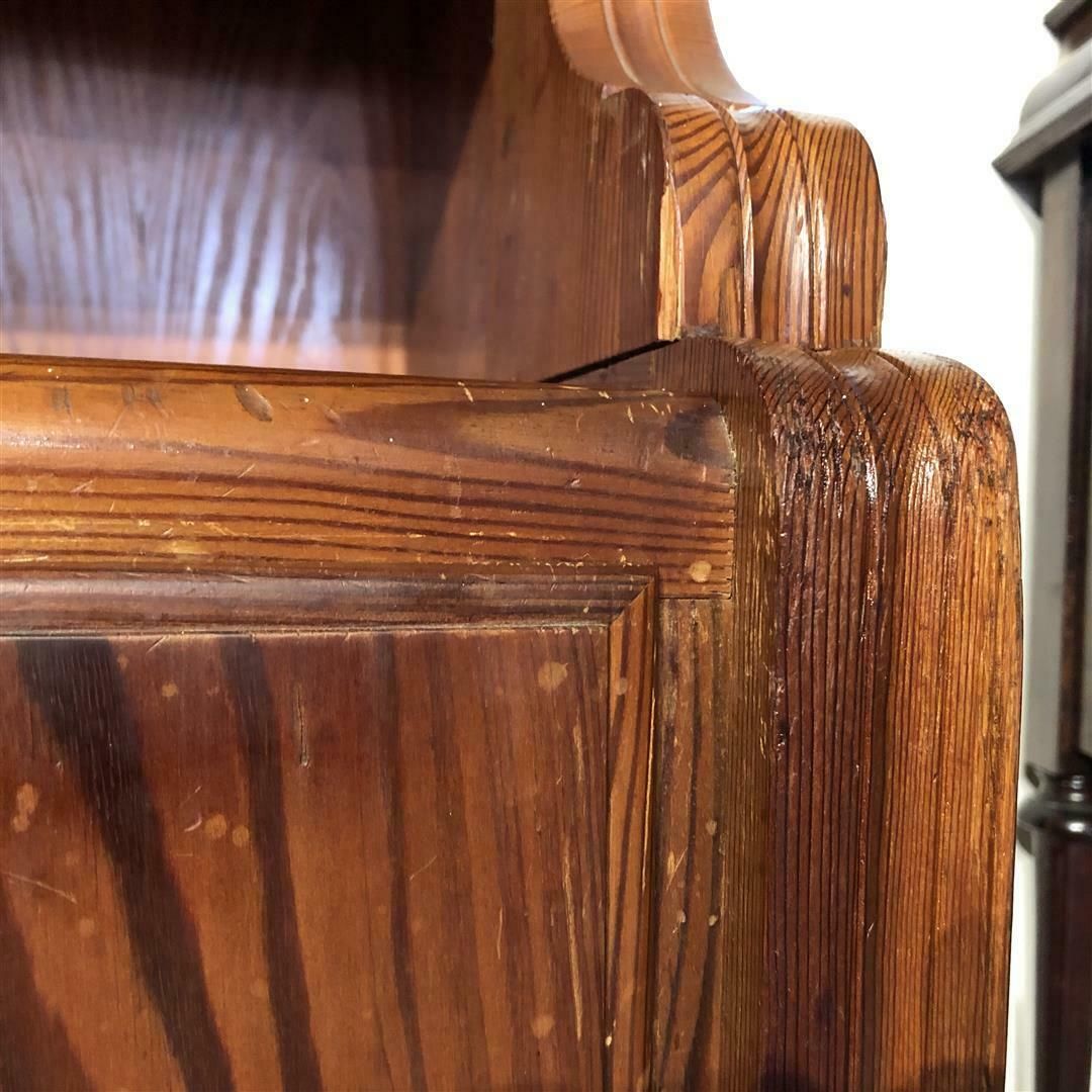 Furniture Unusual Mid Century Pitch Pine European Dresser In Folk Style photo