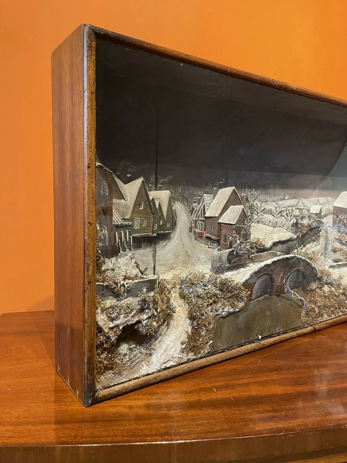 photo furniture Folk Art Diorama Of An Eastern European Townscape In The Snow