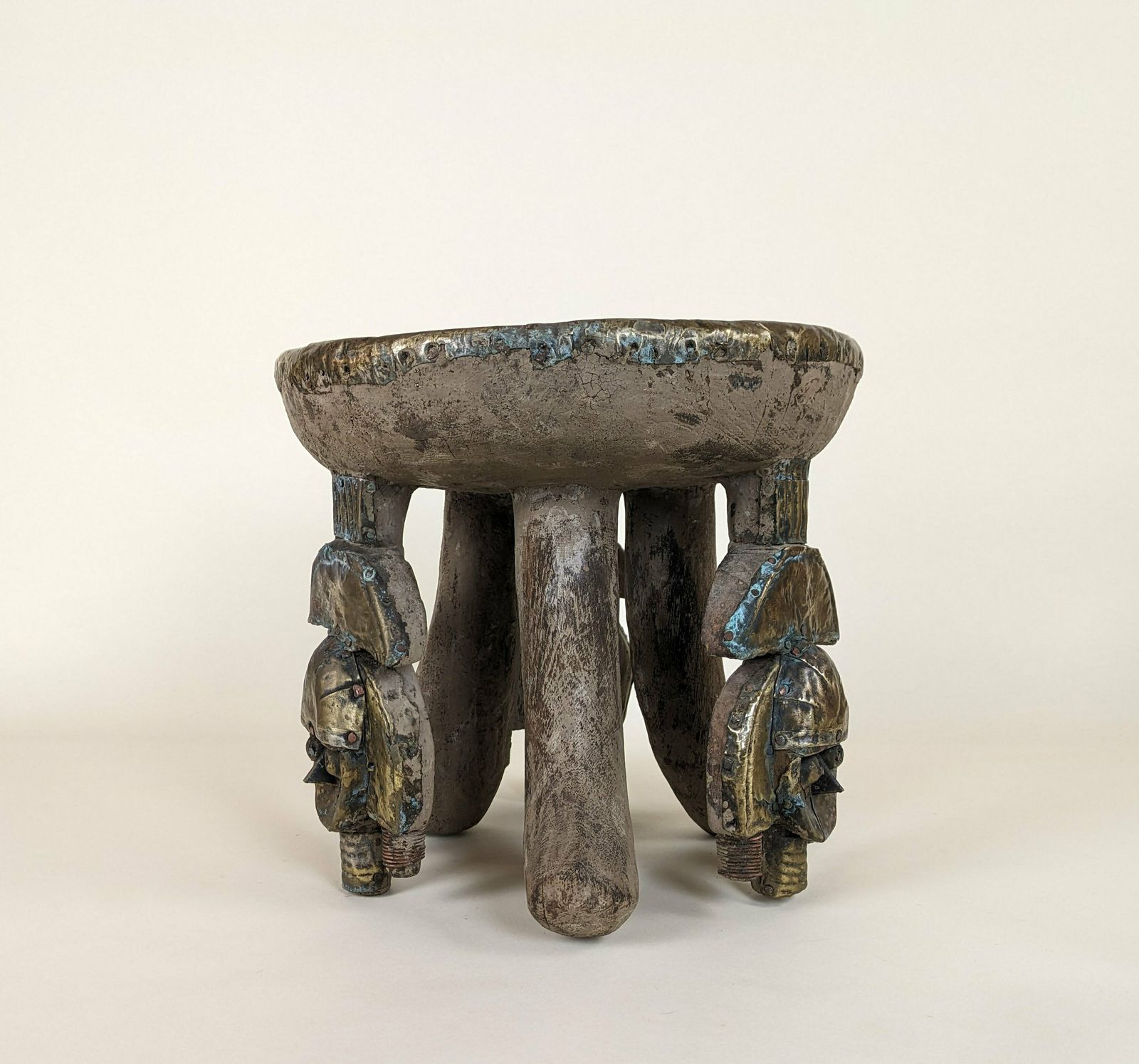 photo furniture African Tribal Figural Stool From Kota Tribe Of Gabon, Primitive Mask Furniture From Africa