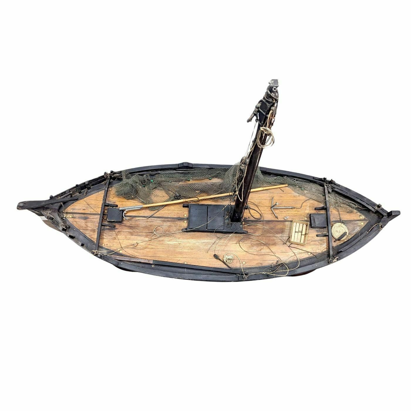 Model Of A Marseille Barque Called "Pointu" For Sailing Fishing photo vintage