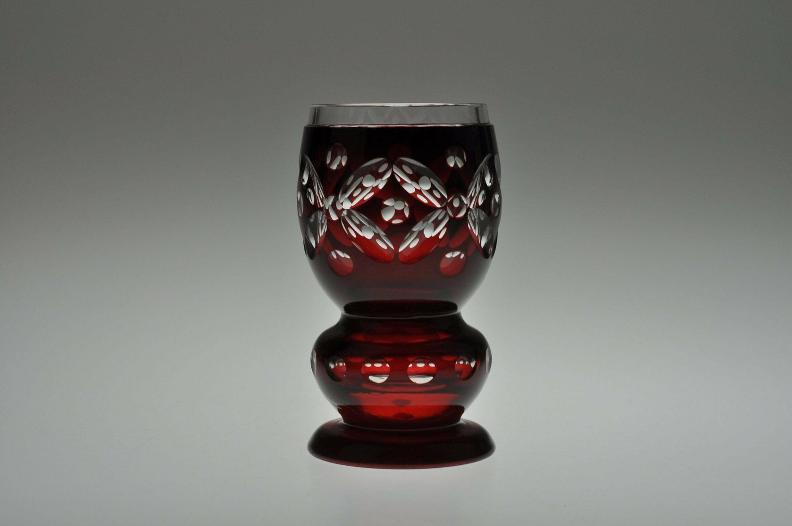 Cut To Clear Vase, Red Vase, Red Glass Vase, Czech Glass Vase, Czech Glass, Art Glass, Vintage Glass, Red Cut To Clear, Bohemian Vase photo furniture