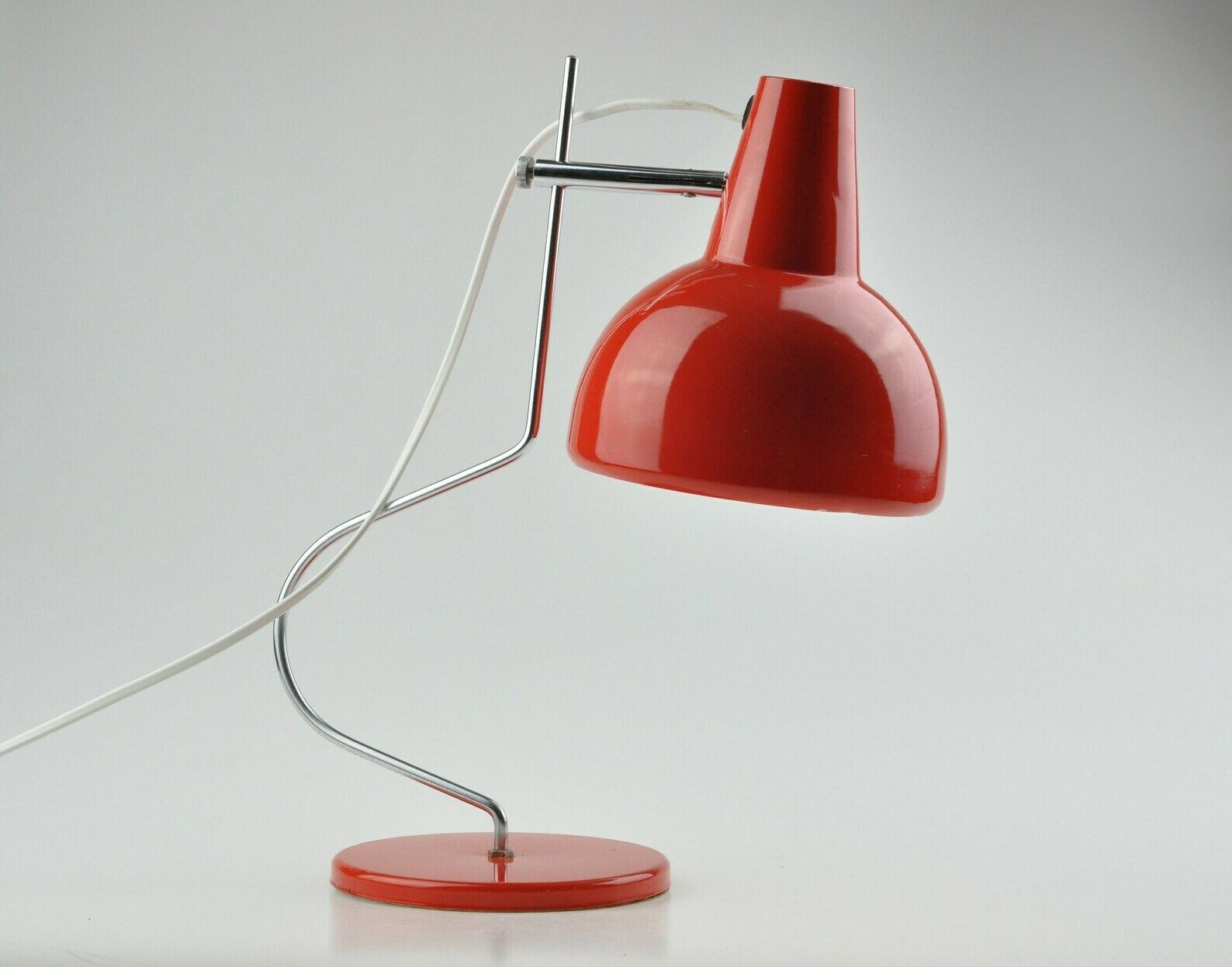 Mid Century Lamp, Tafellamp, Rode Lamp, Mid Century Verlichting, Bureaulamp, Josef Hurka Lamp, Vintage Lamp, Tafellamp, Hurka Lidokov
