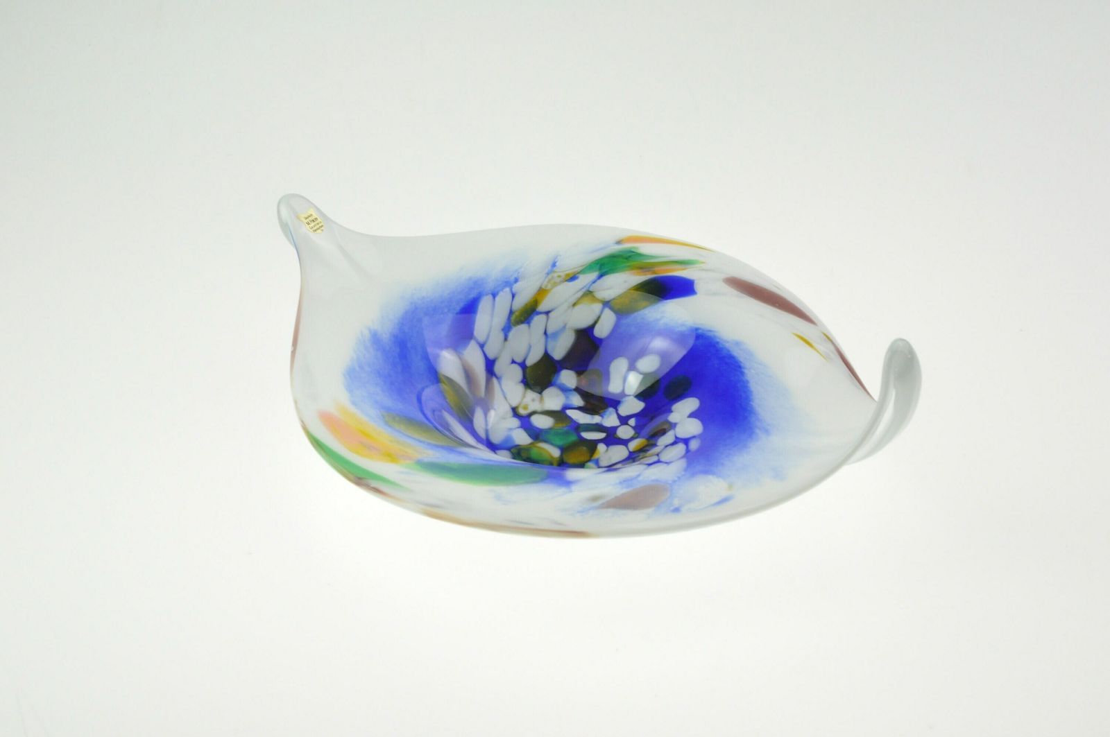 Duitse Glazen Schaal, Handgemaakt Glas, Vintage Schaal, Kunstglas, Duits Kunstglas