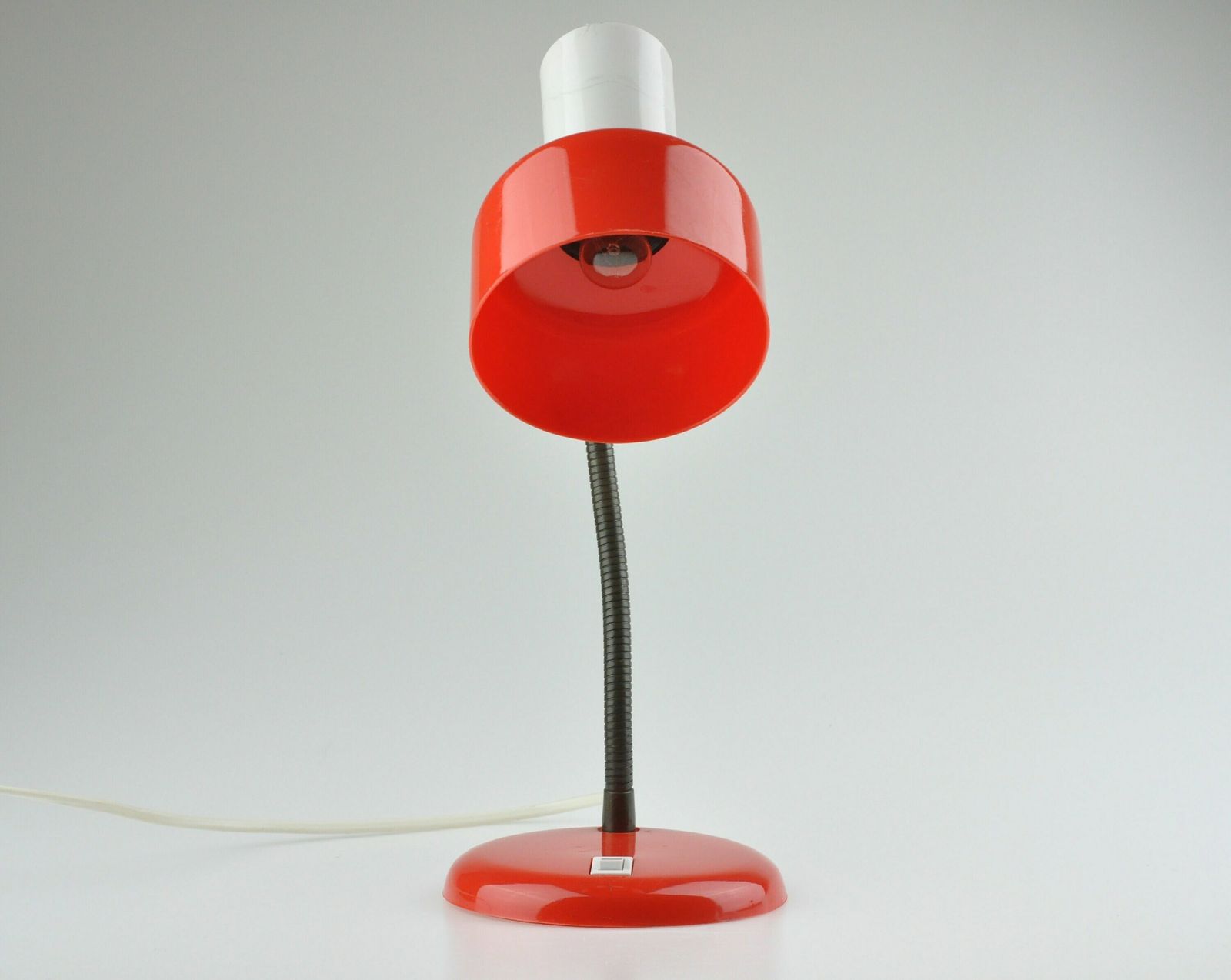 Mid Century Desk Lamp, Metal Lamp, Desk Metal Lamp, Table Lamp, Desk Lamp, Bedside Lamp, Mid Century Lamp, Red Lamp, Table Light photo furniture